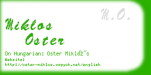 miklos oster business card